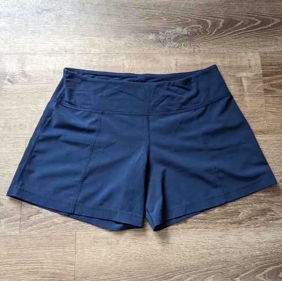 Navy Lululemon workout shorts - Picture 2 of 3